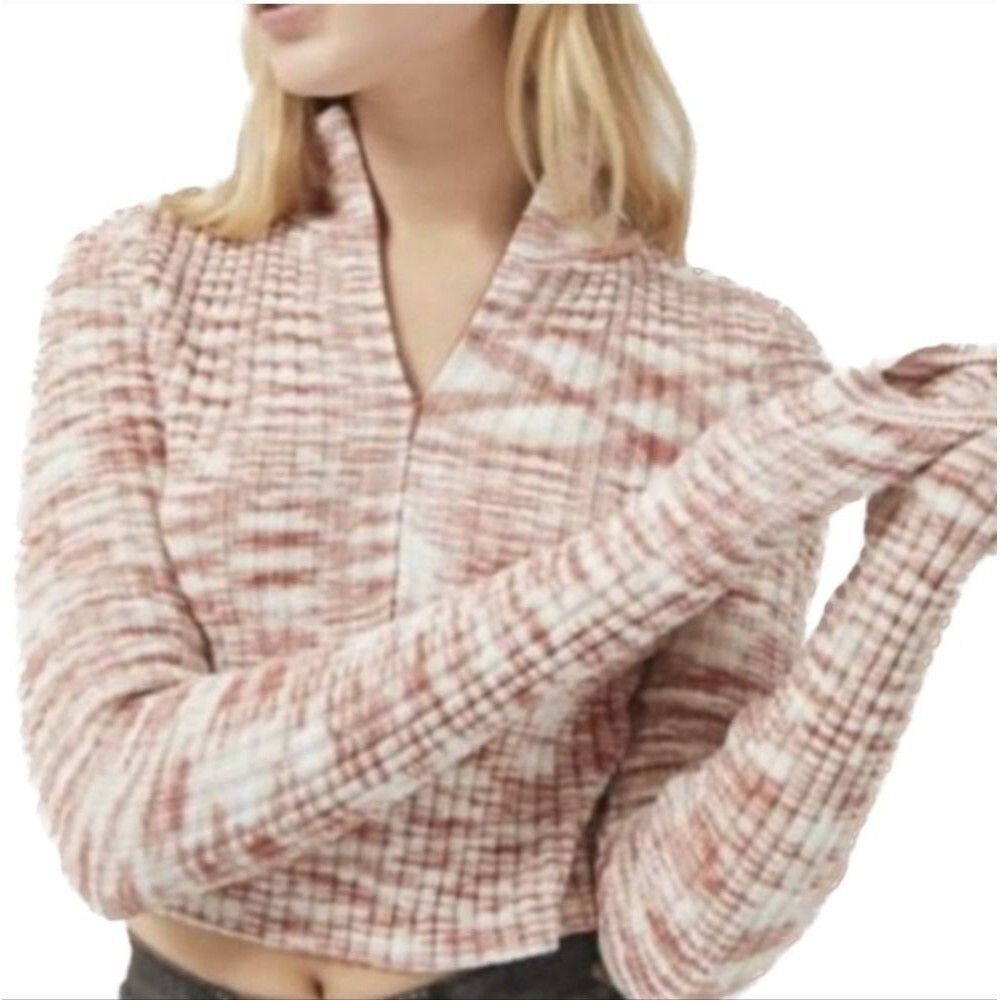 Urban Outfitters Ty Chenile Half Zip Top Longlseeve Sweater Size Small